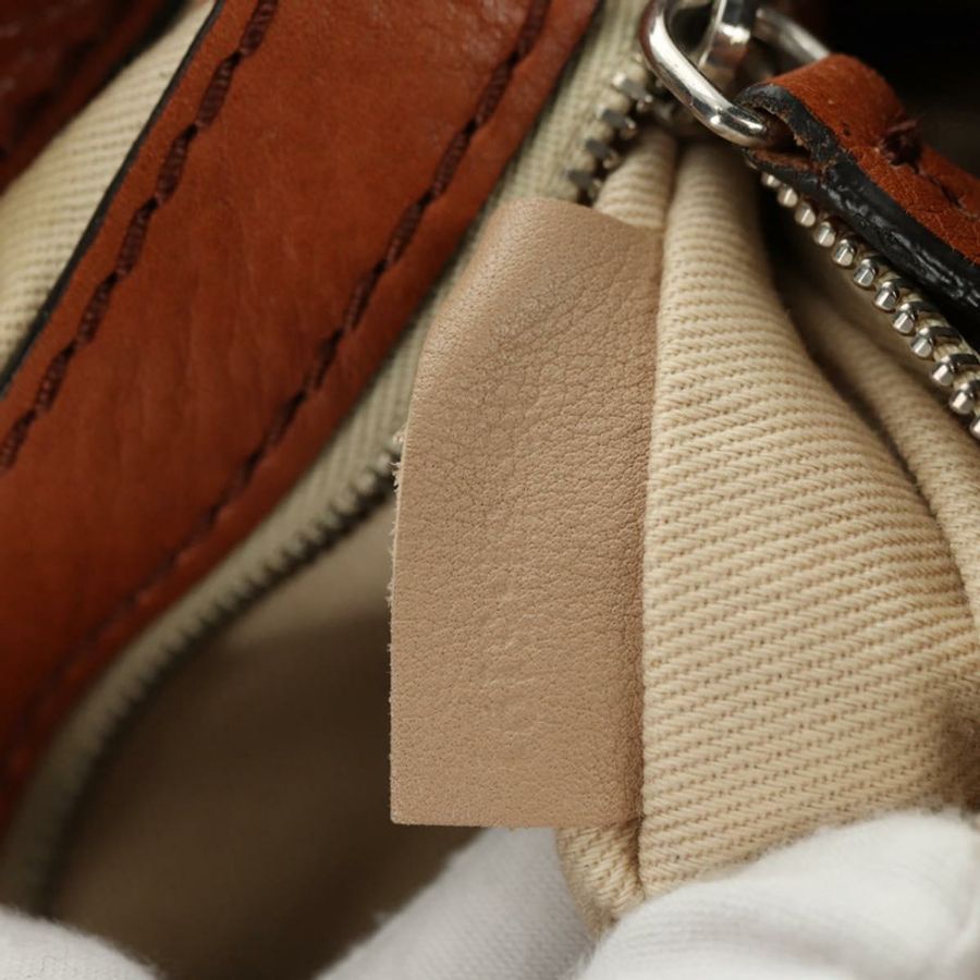 【日本直送】Chloe Paddington 迷你手提包,棕色、銀色、金色皮革,正品 am11785SAM-10