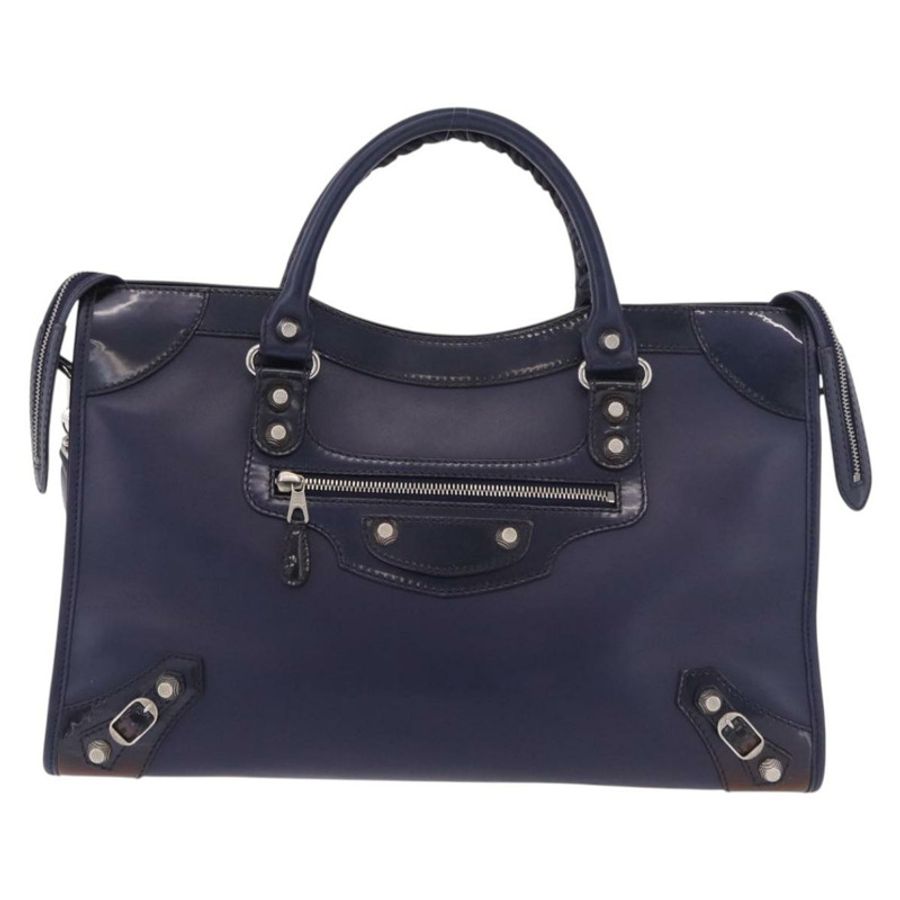 【日本直送】BALENCIAGA 巨型城市包 皮革 兩用 海軍藍 281770 正品 ep14879SAM-12