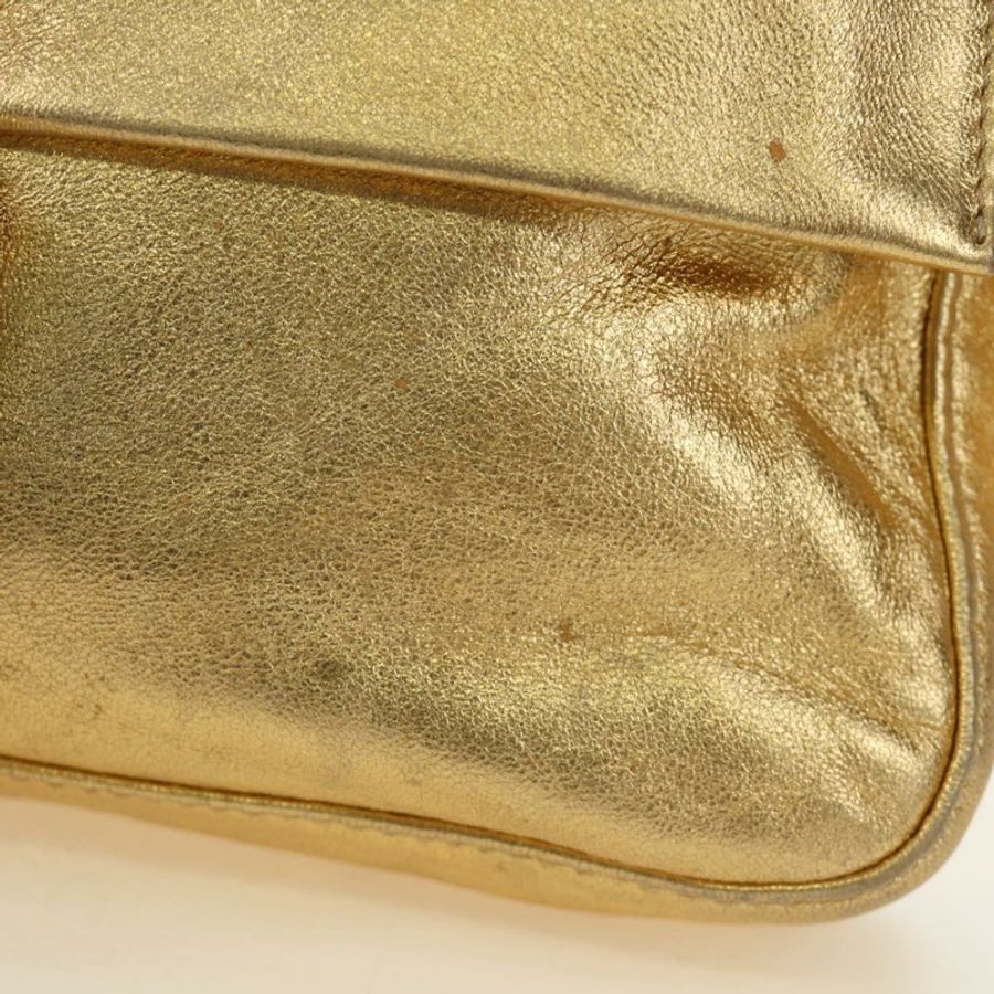 【日本直送】FENDI Mamma Baguette 肩背包 皮革 金色 正品 am11909SM-2