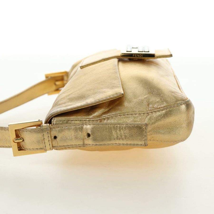 【日本直送】FENDI Mamma Baguette 肩背包 皮革 金色 正品 am11909SM-5