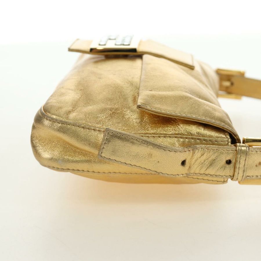 【日本直送】FENDI Mamma Baguette 肩背包 皮革 金色 正品 am11909SM-6