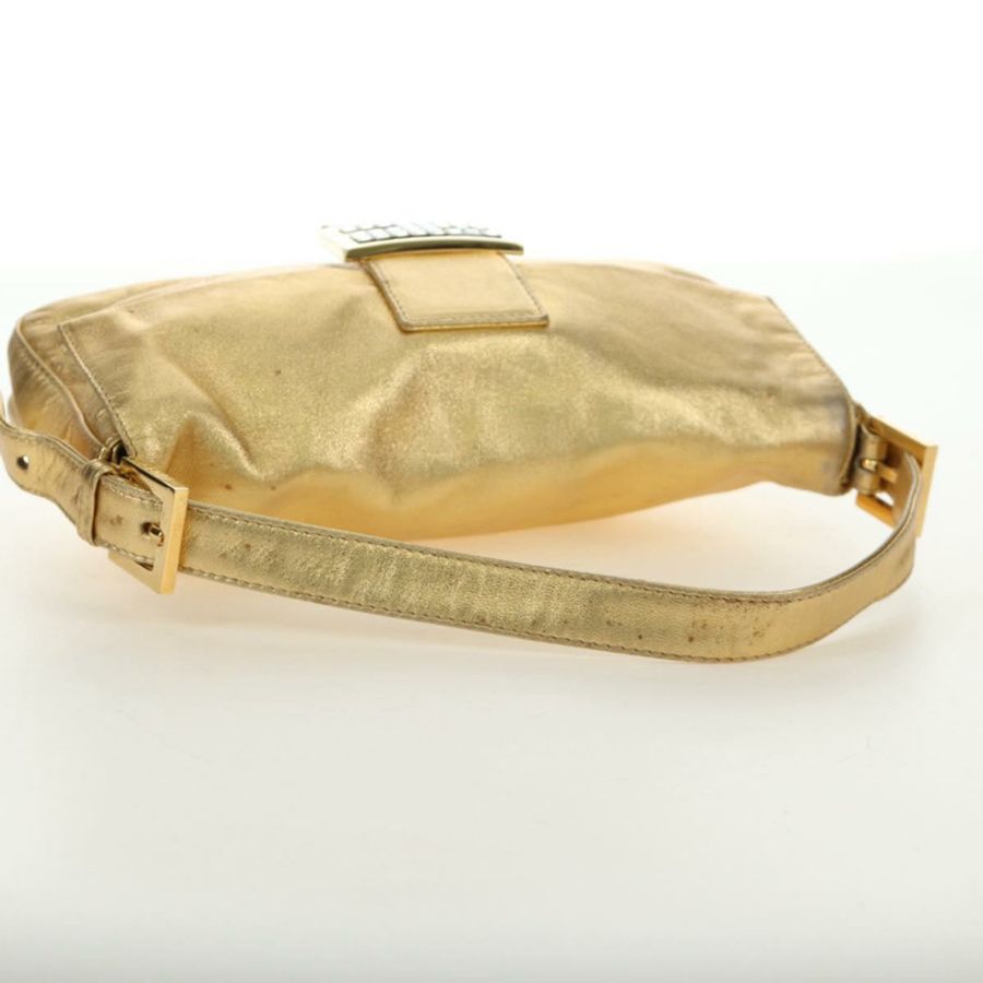 【日本直送】FENDI Mamma Baguette 肩背包 皮革 金色 正品 am11909SM-8