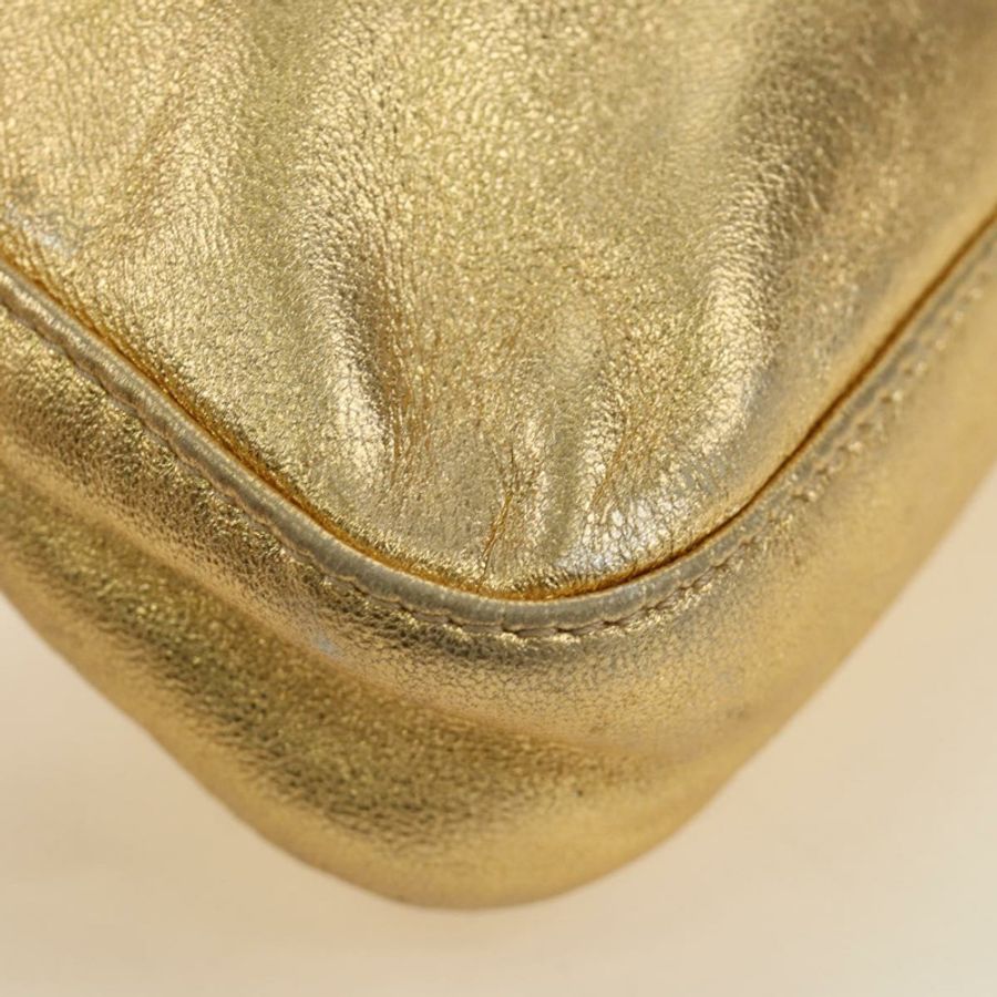 【日本直送】FENDI Mamma Baguette 肩背包 皮革 金色 正品 am11909SM-21