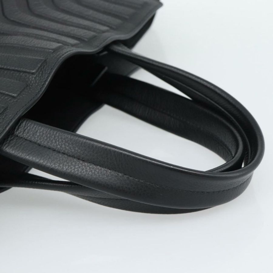【日本直送】BALENCIAGA 汽車手提包 皮革 2way 黑色銀色 679461 Auth mr2586V-6