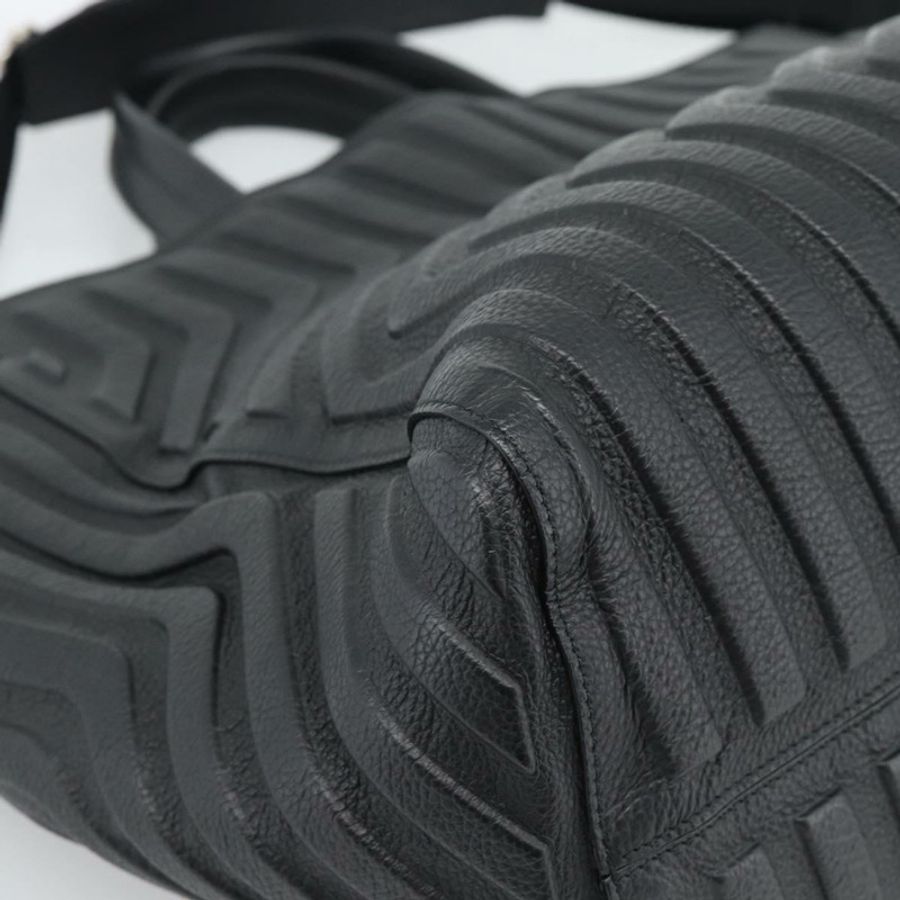 【日本直送】BALENCIAGA 汽車手提包 皮革 2way 黑色銀色 679461 Auth mr2586V-12