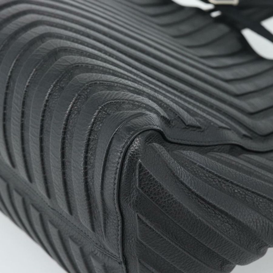 【日本直送】BALENCIAGA 汽車手提包 皮革 2way 黑色銀色 679461 Auth mr2586V-13