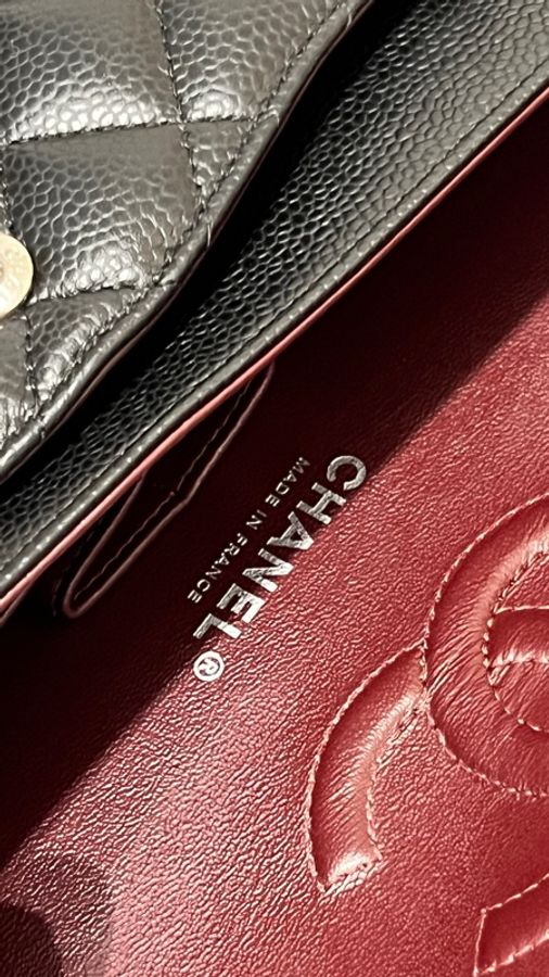 ✨CHANEL Classic Flap CF25 黑色荔枝皮 黑銀|晶片款|95新 大全配-5