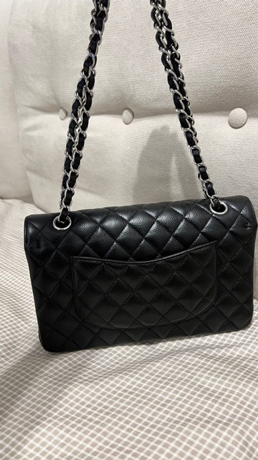 ✨CHANEL Classic Flap CF25 黑色荔枝皮 黑銀|晶片款|95新 大全配-7