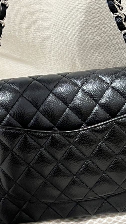 ✨CHANEL Classic Flap CF25 黑色荔枝皮 黑銀|晶片款|95新 大全配-14