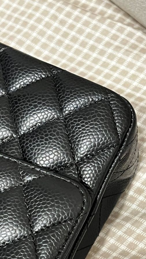 ✨CHANEL Classic Flap CF25 黑色荔枝皮 黑銀|晶片款|95新 大全配-18