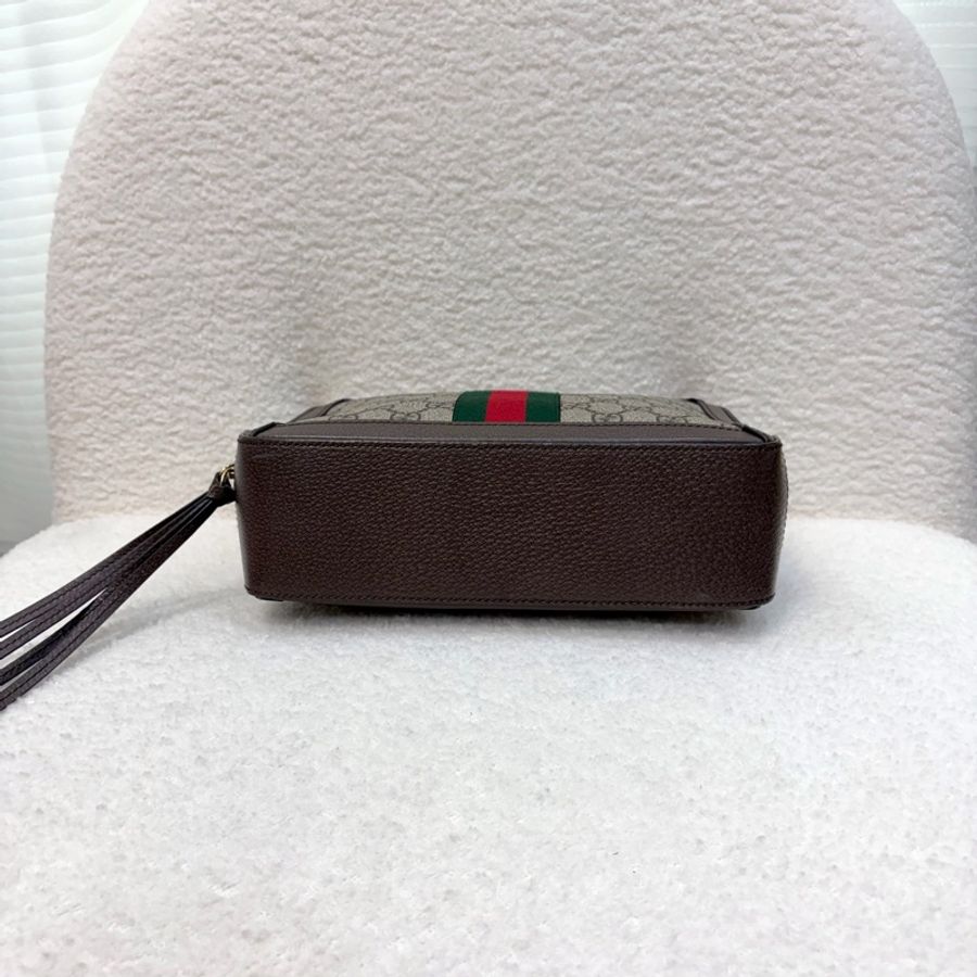 Gucci原花拚咖牛皮方形手提斜背包550622-17