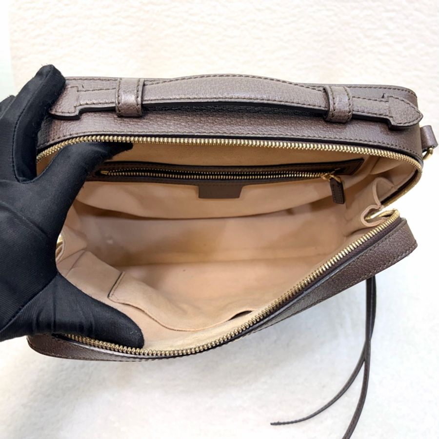 Gucci原花拚咖牛皮方形手提斜背包550622-32