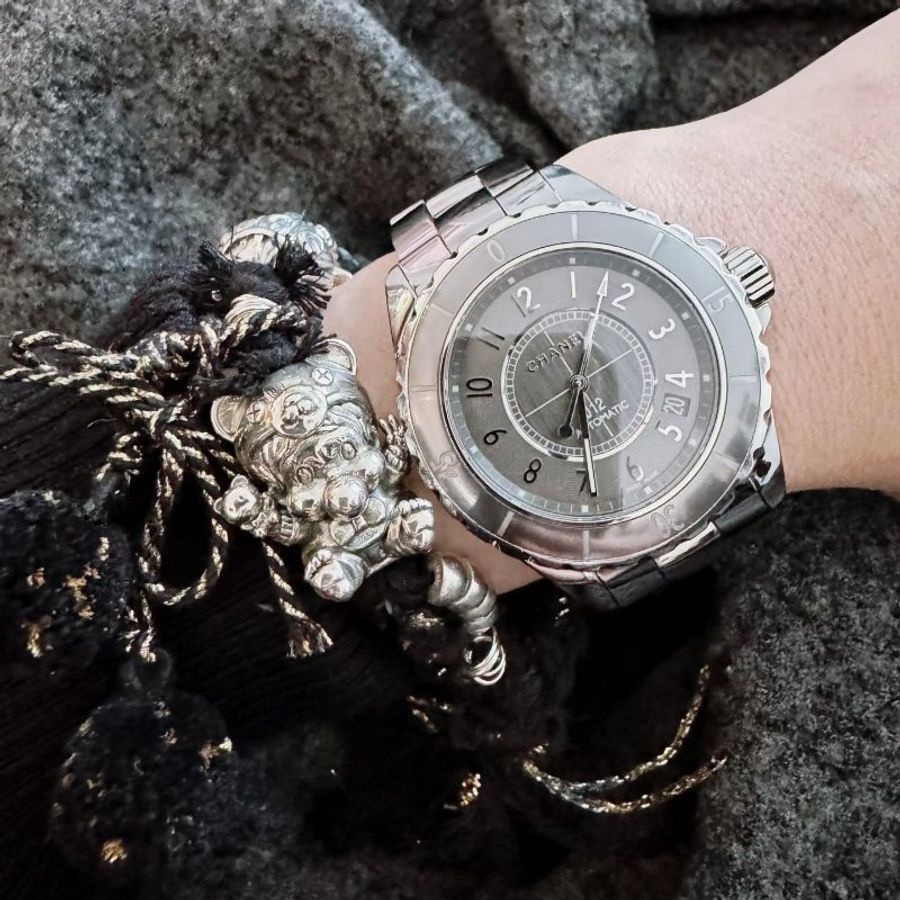 CHANEL - 銀灰色鈦陶瓷機械錶-38 mm-1
