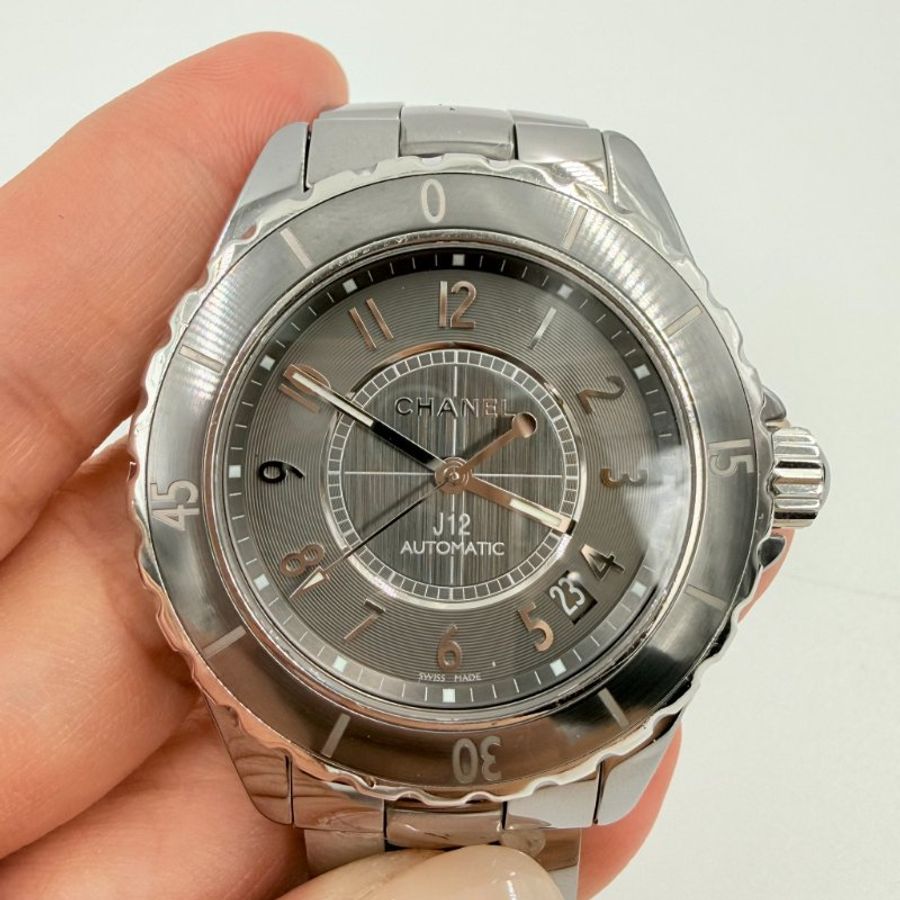 CHANEL - 銀灰色鈦陶瓷機械錶-38 mm-3