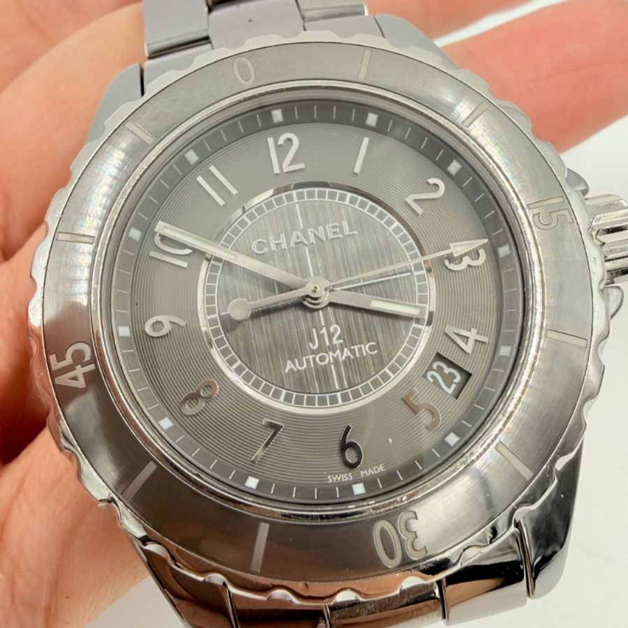 CHANEL - 銀灰色鈦陶瓷機械錶-38 mm-4
