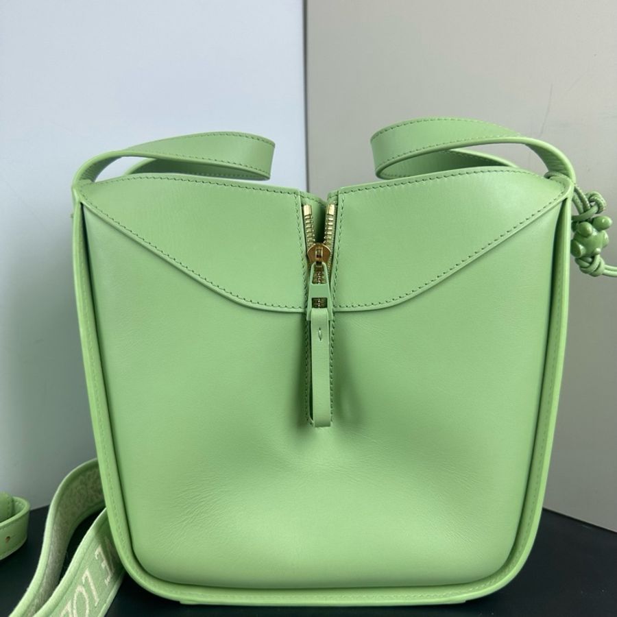 羅意威/Loewe Hammock Compact 吊床包手提包斜挎包 萊姆綠-2