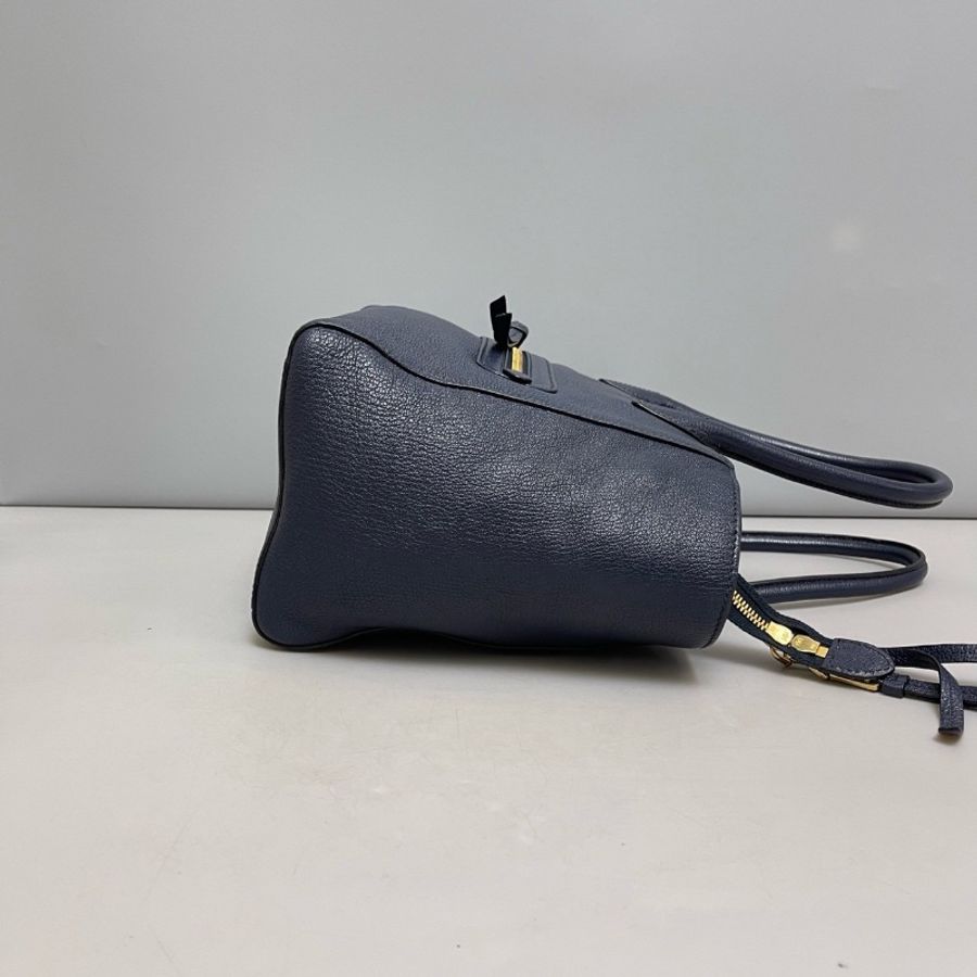 全新閒置🐳#MiuMiu #深藍全皮tote #有肩帶-2