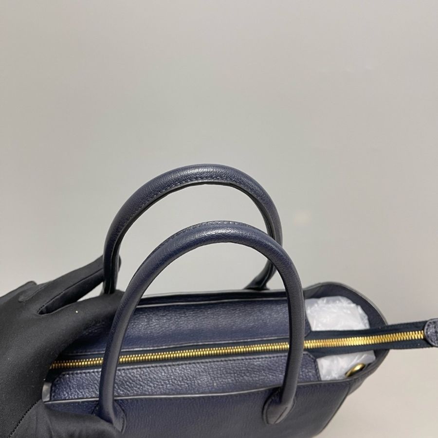全新閒置🐳#MiuMiu #深藍全皮tote #有肩帶-3