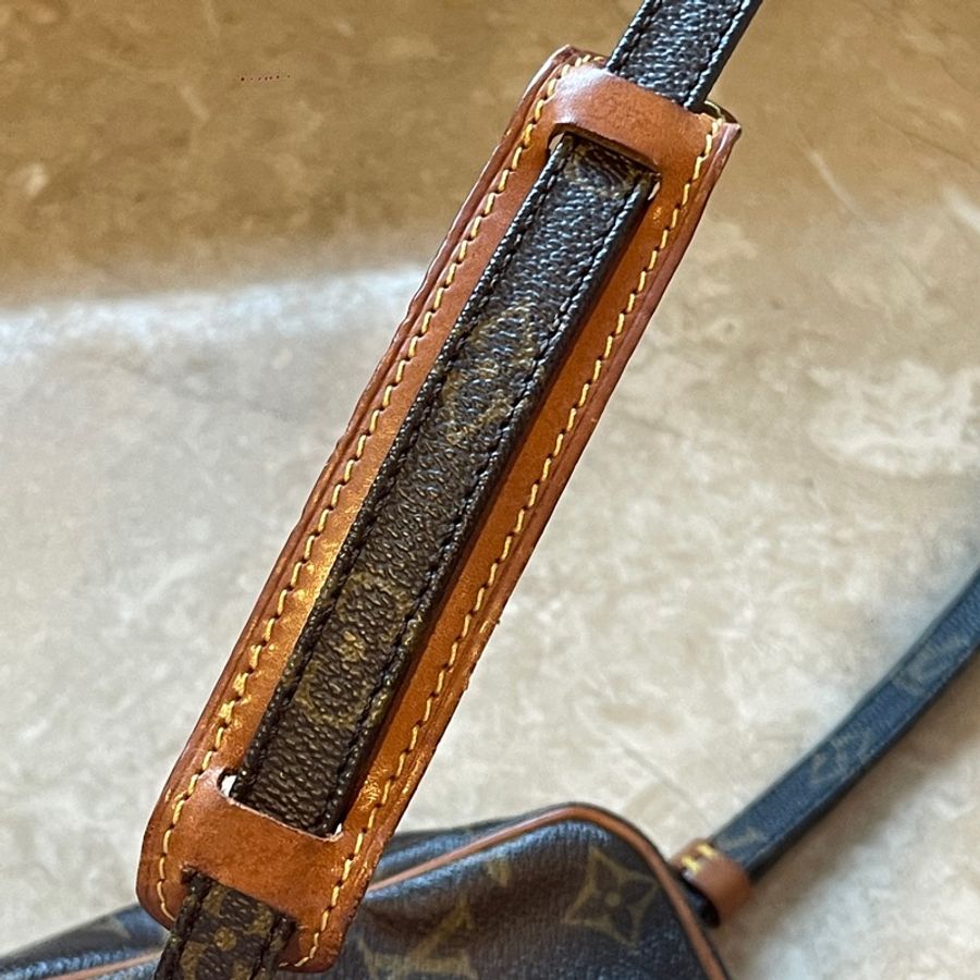 LV vintage Louis Vuitton 老花 復古相機包 側背包 斜背包-5
