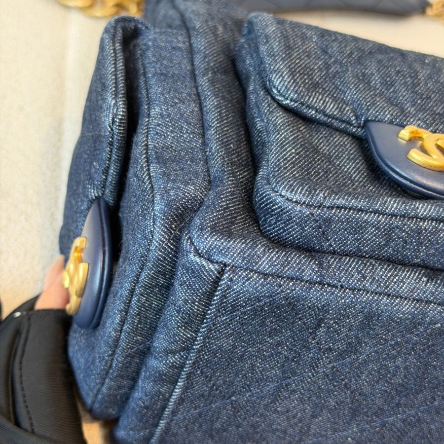 全新閒置全配👖#香奈兒 #25年新款 #hobo牛仔嬉皮包 #晶片款-9