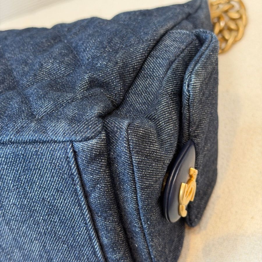 全新閒置全配👖#香奈兒 #25年新款 #hobo牛仔嬉皮包 #晶片款-12