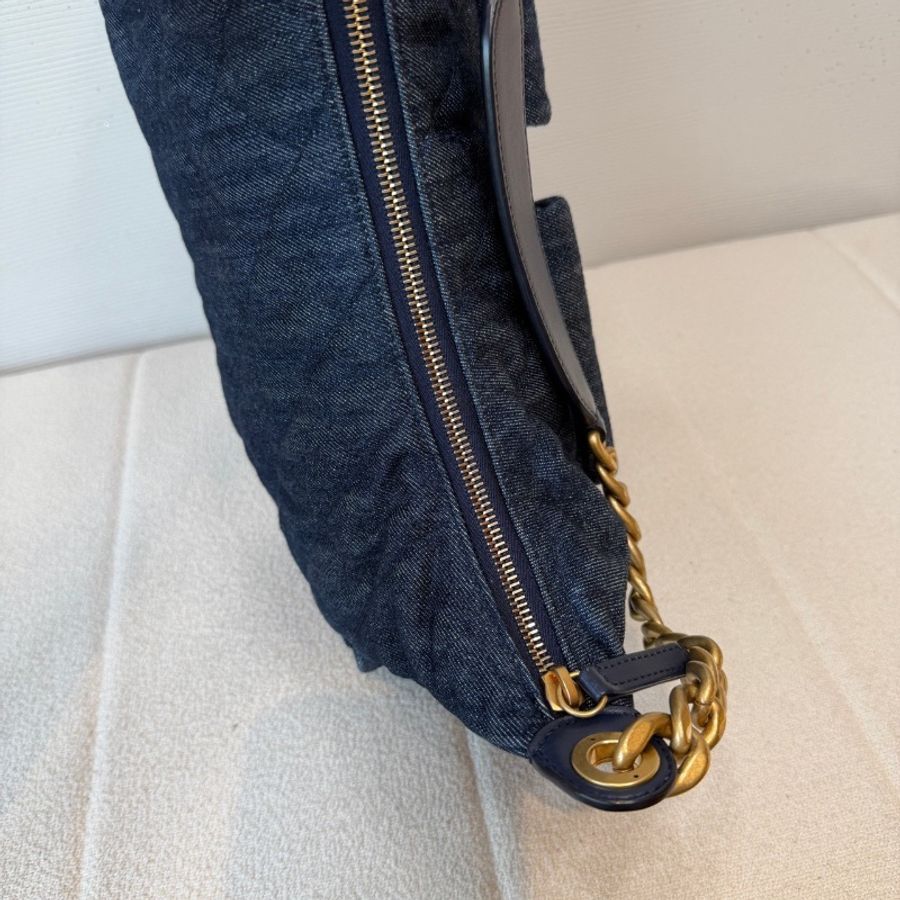 全新閒置全配👖#香奈兒 #25年新款 #hobo牛仔嬉皮包 #晶片款-15