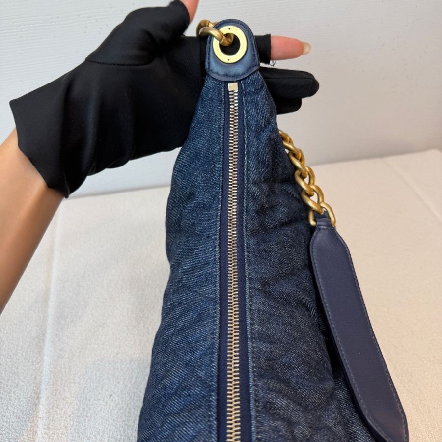 全新閒置全配👖#香奈兒 #25年新款 #hobo牛仔嬉皮包 #晶片款-16