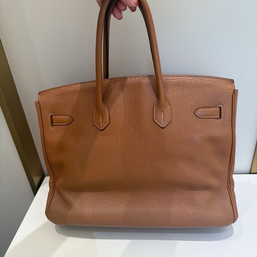 【震撼撿漏價👍🏻全網最低價💫】Hermes/愛馬仕 Birkin35 金棕色 四大金剛色 經典永不過時-3
