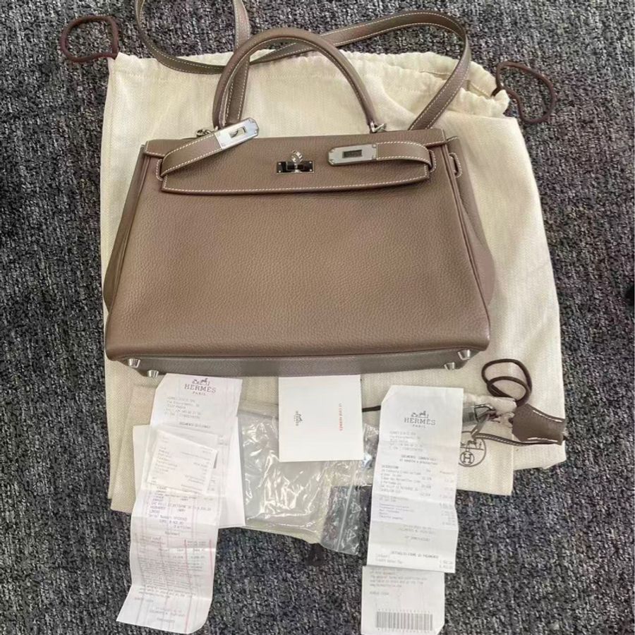 【震撼撿漏價👍🏻全網最低價💫】Hermes/愛馬仕 Kelly32 大象灰銀 四大金剛色 經典永不過時-1