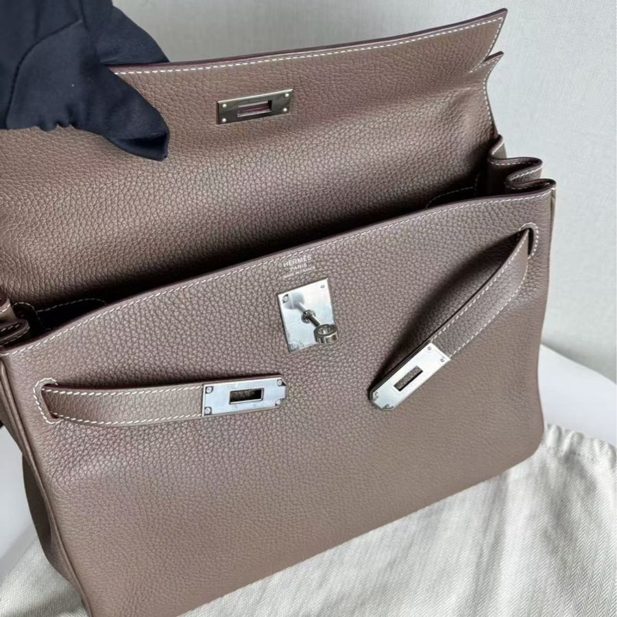 【震撼撿漏價👍🏻全網最低價💫】Hermes/愛馬仕 Kelly32 大象灰銀 四大金剛色 經典永不過時-2