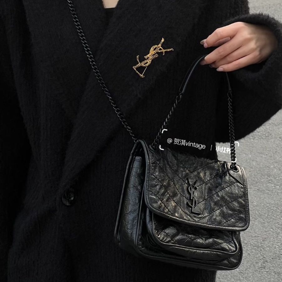 98新🖤#Ysl #niki #soblack全黑小號 #D釦新款-0