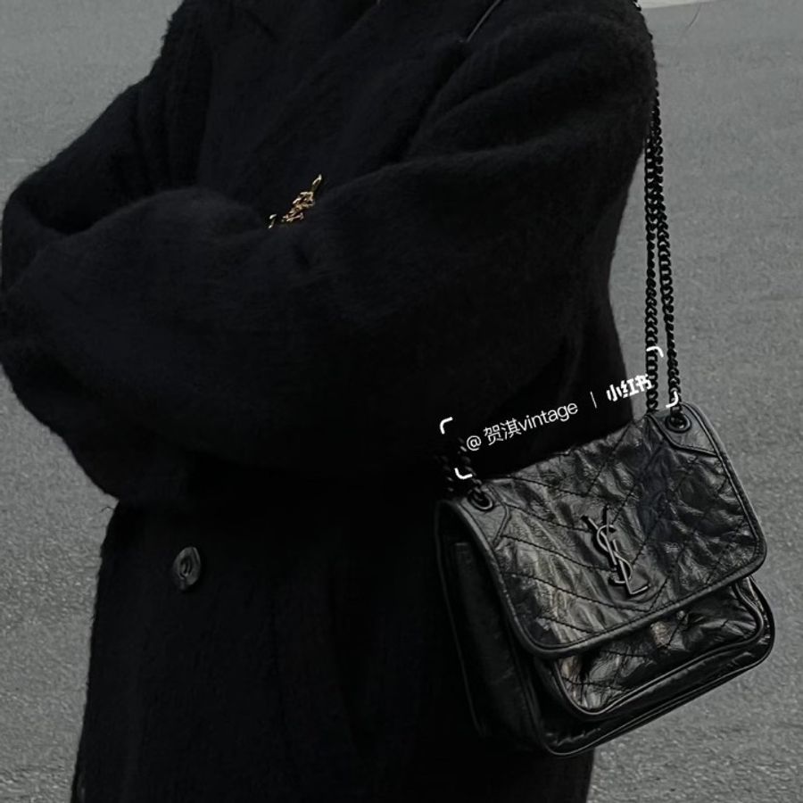 98新🖤#Ysl #niki #soblack全黑小號 #D釦新款-1