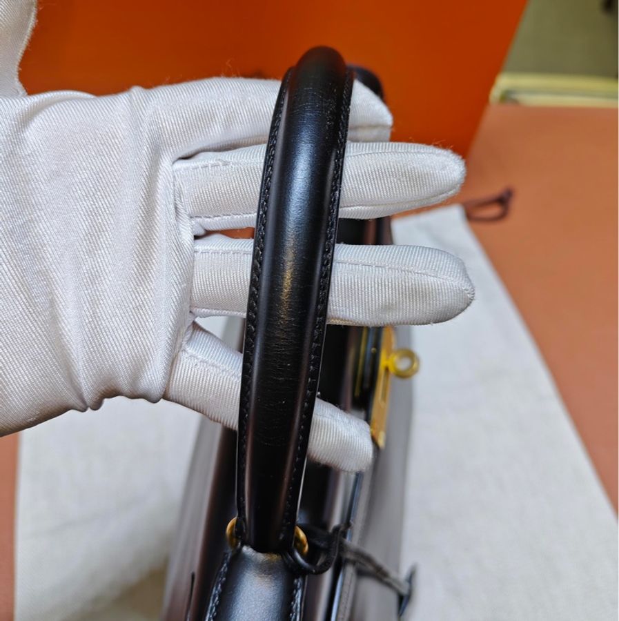 【震撼撿漏價👍🏻全網最低價💫】Hermes/愛馬仕 Kelly32 黑金釦box皮 經典永不過時-5