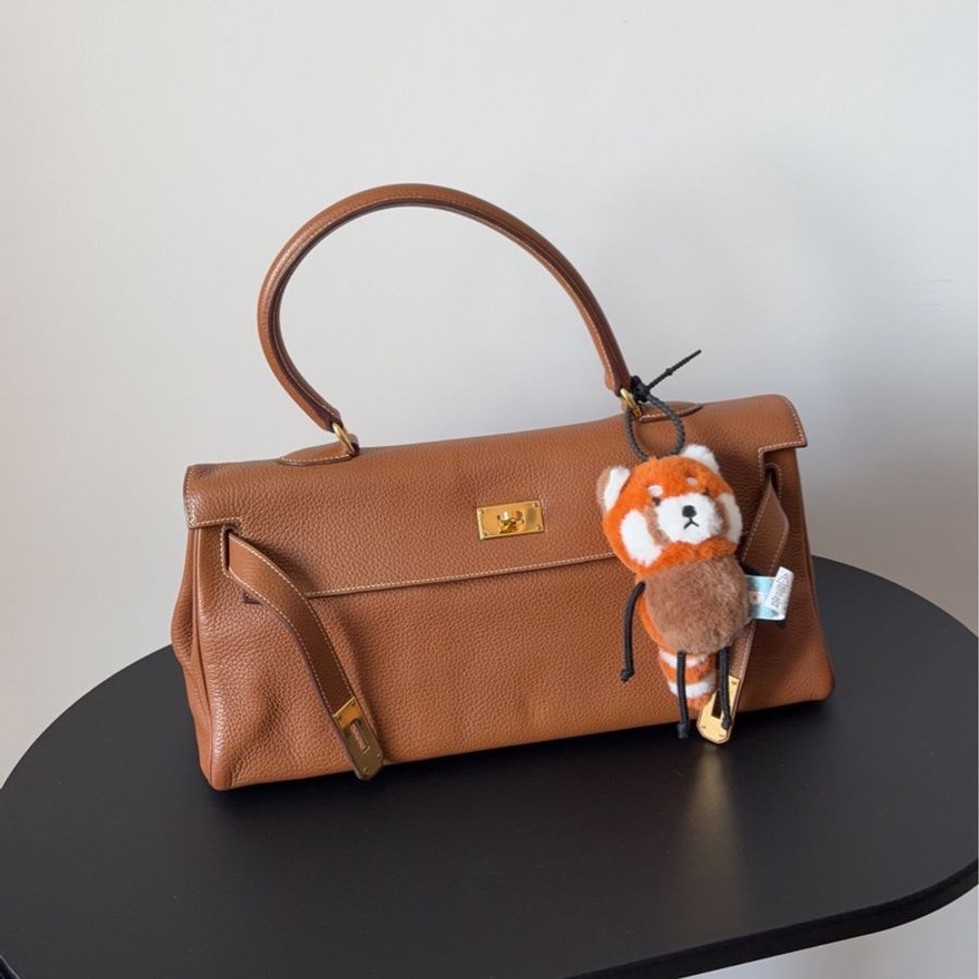 【震撼撿漏價👍🏻全網最低價💫】Hermes/愛馬仕 Kelly42 shoulder 金剛棕金釦 經典永不過時-2
