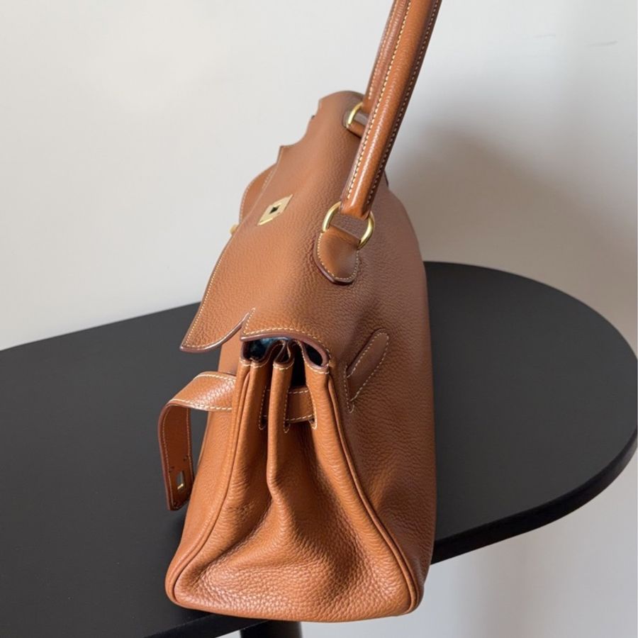 【震撼撿漏價👍🏻全網最低價💫】Hermes/愛馬仕 Kelly42 shoulder 金剛棕金釦 經典永不過時-5