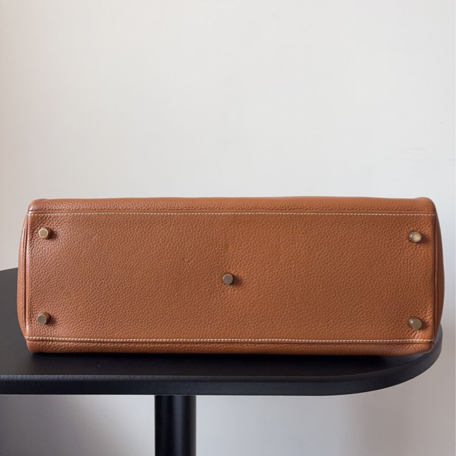 【震撼撿漏價👍🏻全網最低價💫】Hermes/愛馬仕 Kelly42 shoulder 金剛棕金釦 經典永不過時-7