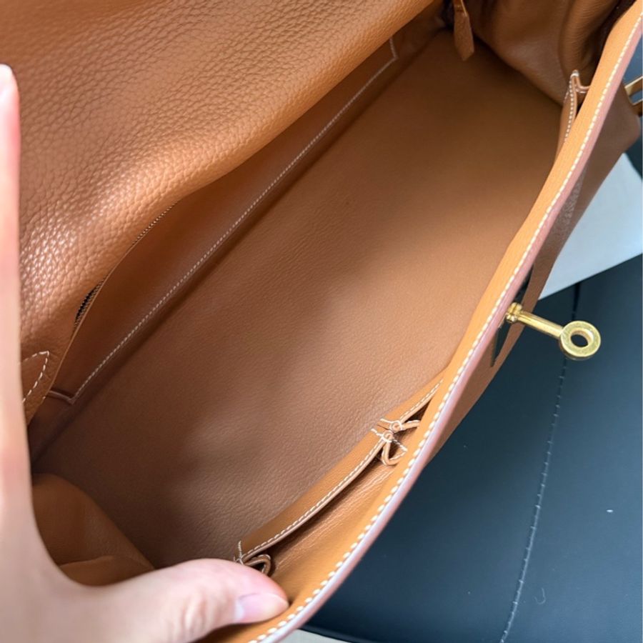 【震撼撿漏價👍🏻全網最低價💫】Hermes/愛馬仕 Kelly42 shoulder 金剛棕金釦 經典永不過時-8