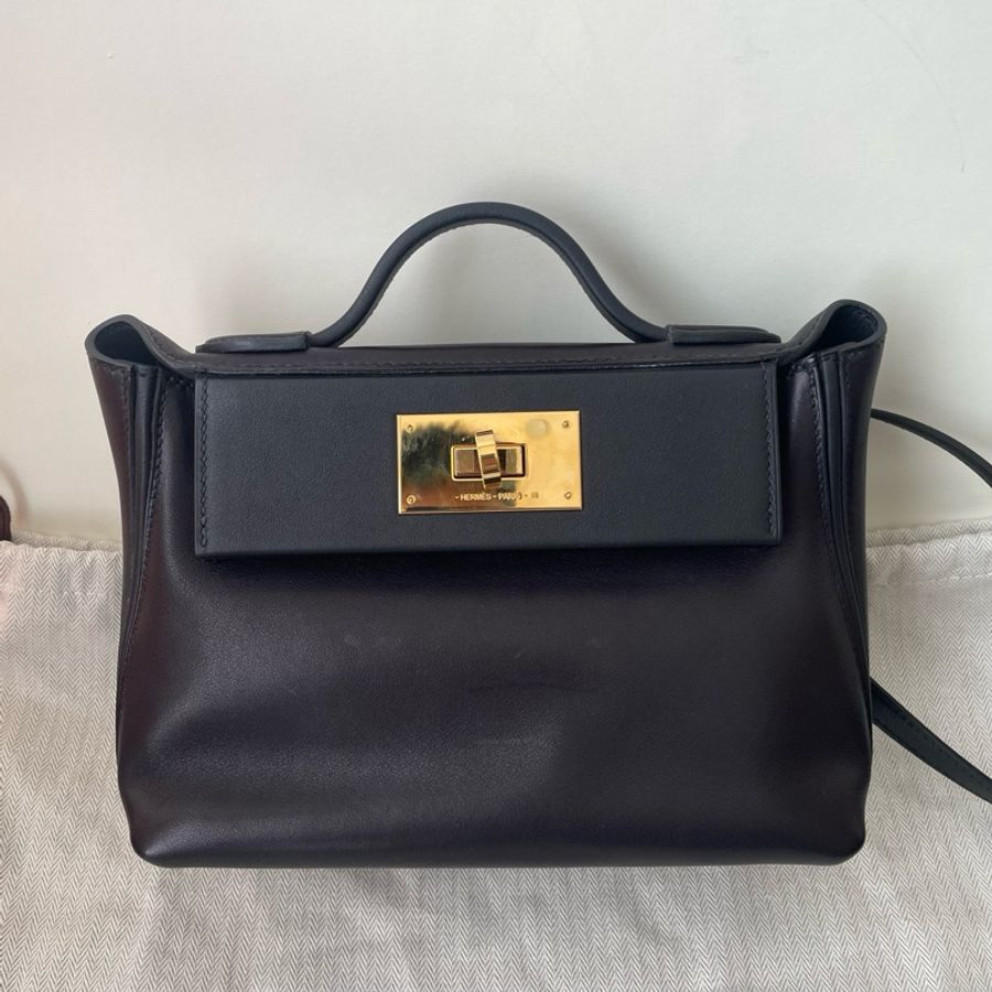 【震撼撿漏價👍🏻全網最低價💫】Hermes/愛馬仕 2424 mini 黑金 近期流行大熱款-1