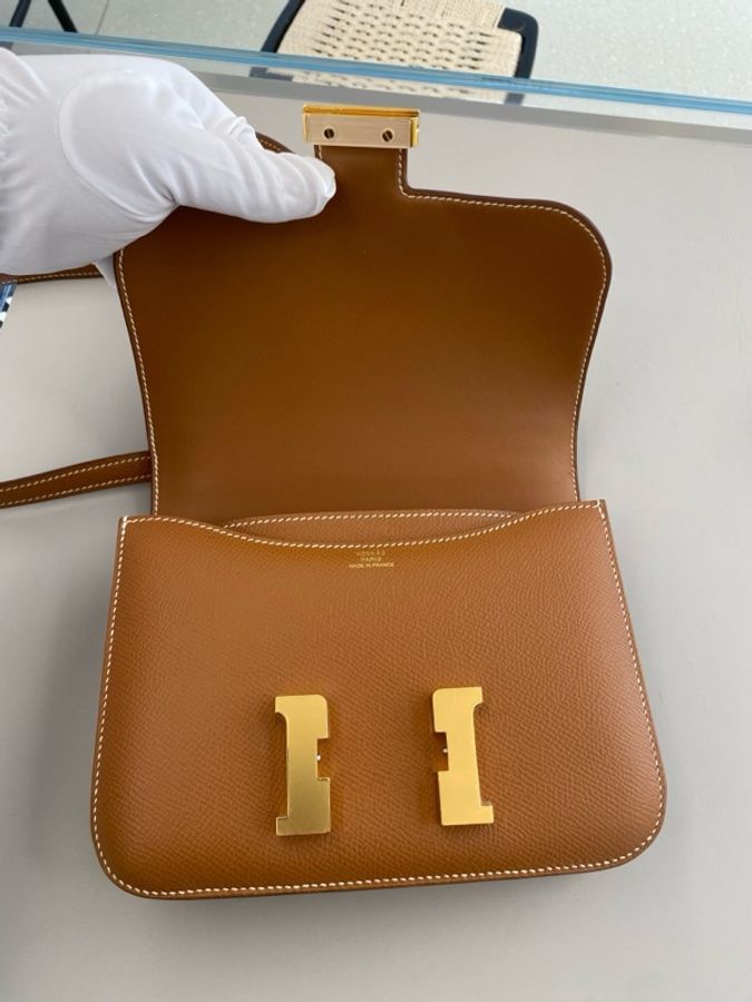 【大全套震撼撿漏價👍🏻全網最低價💫】Hermes/愛馬仕 Constance 康斯坦斯 康康19 金剛棕 四大金剛色經典保值款-6
