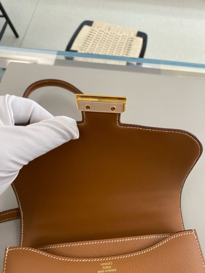 【大全套震撼撿漏價👍🏻全網最低價💫】Hermes/愛馬仕 Constance 康斯坦斯 康康19 金剛棕 四大金剛色經典保值款-7