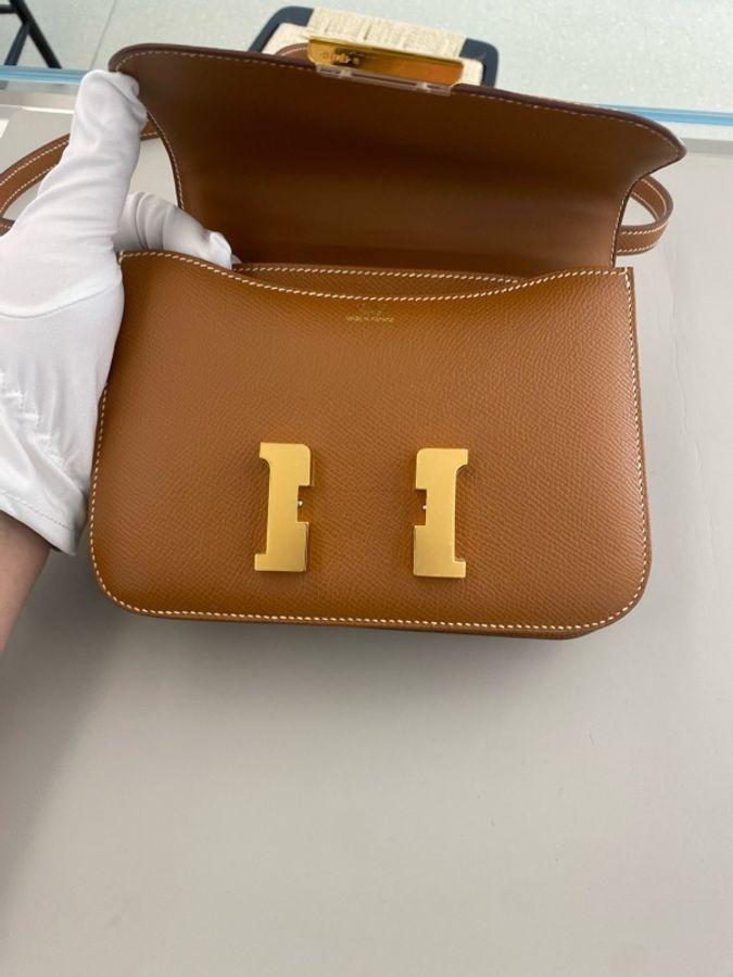 【大全套震撼撿漏價👍🏻全網最低價💫】Hermes/愛馬仕 Constance 康斯坦斯 康康19 金剛棕 四大金剛色經典保值款-8