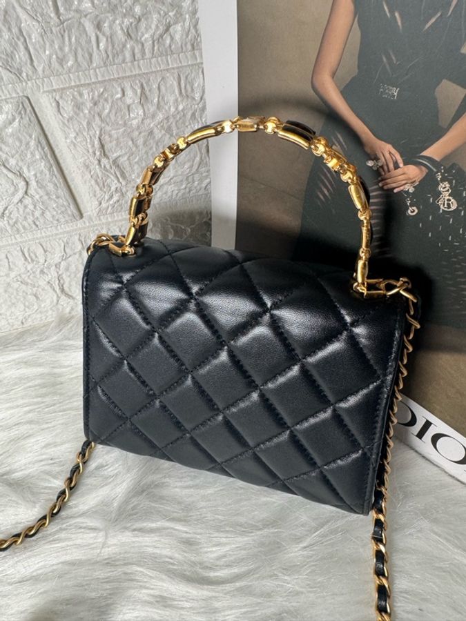 Chanel香奈兒黑金 鏤空琺瑯手柄 Kelly-5