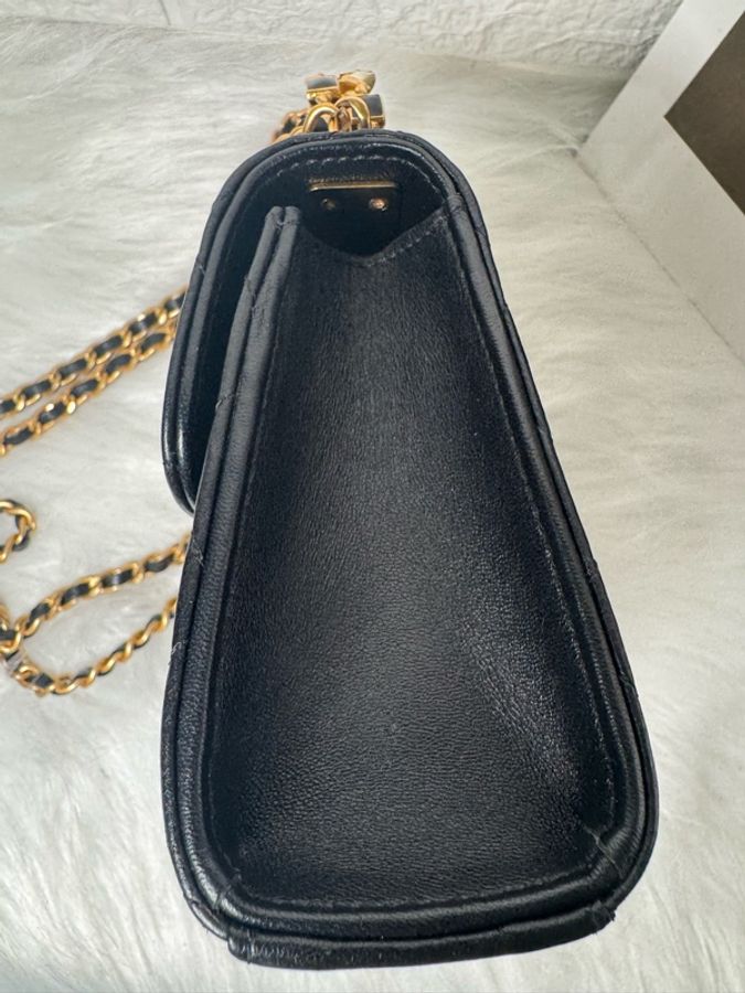 Chanel香奈兒黑金 鏤空琺瑯手柄 Kelly-14