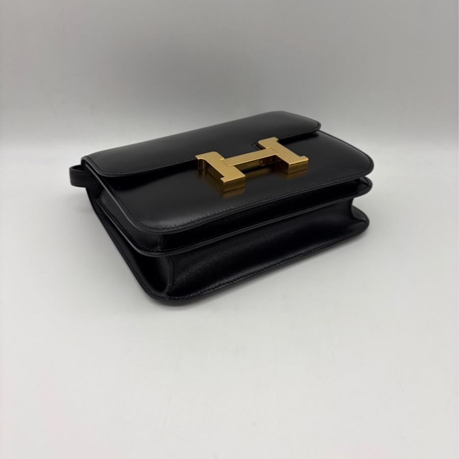 【震撼撿漏價👍🏻全網最低價💫】Hermes/愛馬仕 Constance 康斯坦斯 康康19 黑金經典款-2