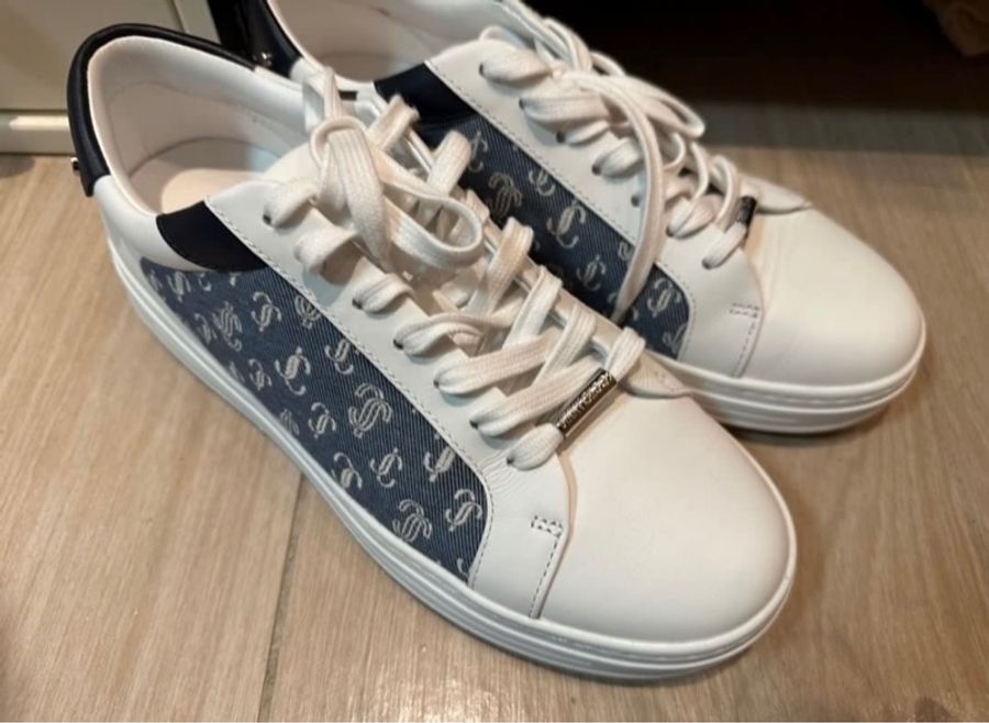 Jimmy Choo 95% 全新 Denim 牛仔布 pattern 輕便鞋-3