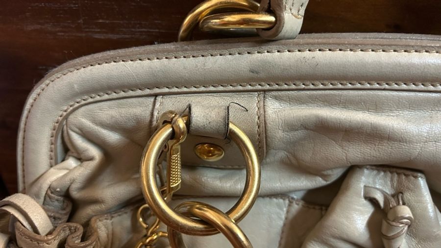 Miu Miu 中古 大容量 餃子包 蝴蝶結包 可裝iPad 超便宜低價出清!-6