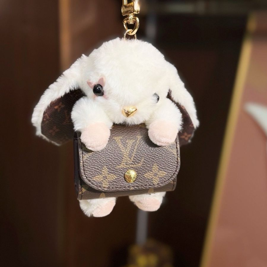【超可愛掛件🐰極罕見不撞款🤭】LV小兔子公仔耳機包掛件 CUTE BUNNY M03230 包飾掛件|耳機包|鑰匙扣|掛件|掛飾-5