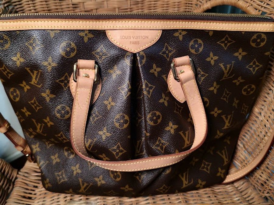 LV M40145 花紋手提抓皺斜背包-0