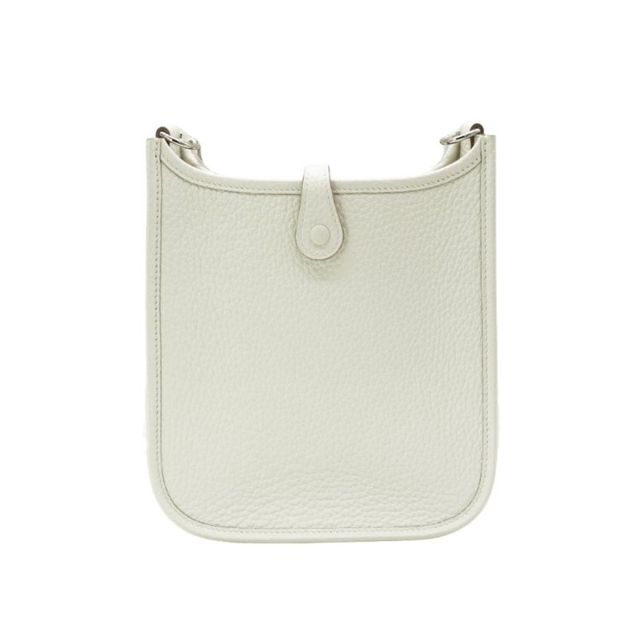 Hermes 展示品 Mini Evelyne TC牛皮金釦斜背包 -16cm(白)-2