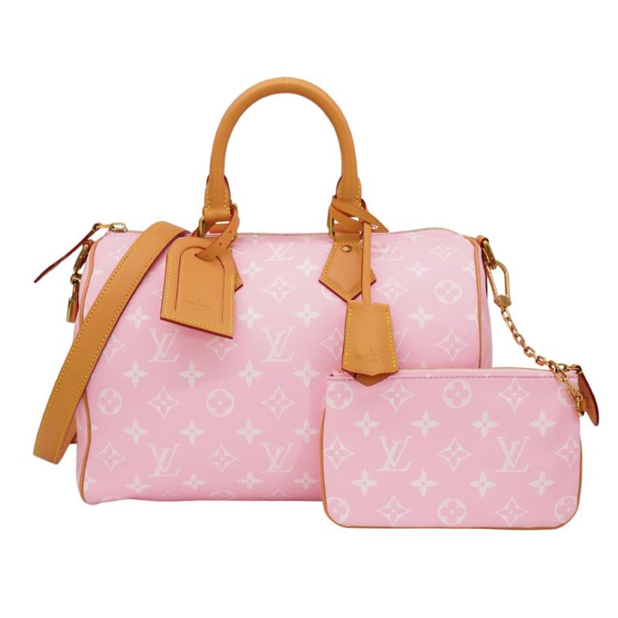 Louis Vuitton 展示品 Speedy P9 30 牛皮手提斜背二用包(M13914-粉)-0